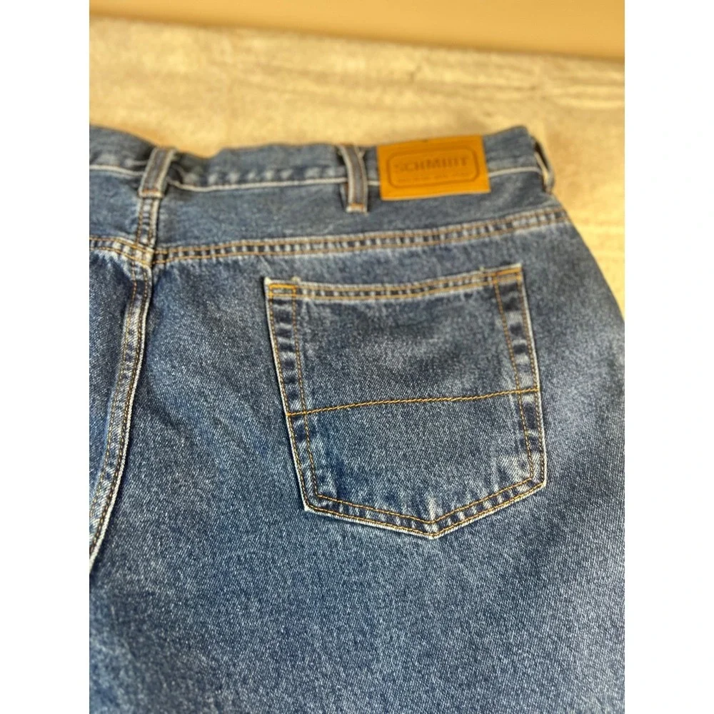 C.E. Schmidt Workwear Mens Jeans Blue Cotton Denim Straight Leg‎ 44x30
